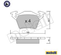 BRAKE PAD SET DISC BRAKE 22-0574-0 FOR MERCEDES-BENZ V-CLASS VITO/Van/Bus 2.1L