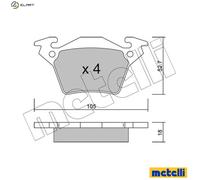 Brake pads 22-0574-0 METELLI for MERCEDES-BENZ VITO Bus V-CLASS VITO Van