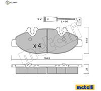 Brake pads 22-0575-0K METELLI for MERCEDES-BENZ VIANO VITO / MIXTO Van VITO Bus