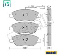 Brake pads 22-0577-0 METELLI for FIAT LANCIA ALFA ROMEO
