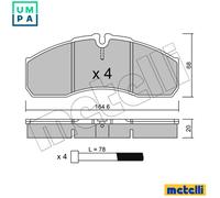 BRAKE PAD SET DISC BRAKE 22-0578-5 FOR MERCEDES-BENZ SPRINTER/Dump/Truck/5-t