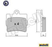 BRAKE PAD SET DISC BRAKE 22-0597-0 FOR MERCEDES-BENZ OM 613.960 3.2L 6cyl 5.0L