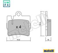 BRAKE PAD SET DISC BRAKE 22-0597-0 FOR MERCEDES-BENZ OM 613.960 3.2L 6cyl 5.0L