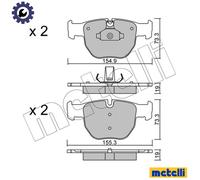 BRAKE PAD SET DISC BRAKE 22-0598-0 FOR LAND ROVER RANGE/III/Mk/SUV 2.9L 6cyl