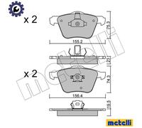 BRAKE PAD SET DISC BRAKE 22-0599-0 FOR VOLVO XC90/SUV D5244T18/5244T5 2.4L 5cyl