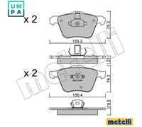 BRAKE PAD SET DISC BRAKE 22-0599-0 FOR VOLVO XC90/SUV D5244T18/5244T5 2.4L 5cyl