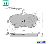 Brake pads 22-0601-0 METELLI for PEUGEOT CITROËN