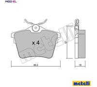 metelligroup 22-0602-0 Brake Pads, Made in Italy