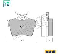 metelligroup 22-0602-0 Brake Pads, Made in Italy