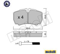BRAKE PAD SET DISC BRAKE 22-0604-0 FOR IVECO DAILY/VI/Van/Platform/Chassis/III