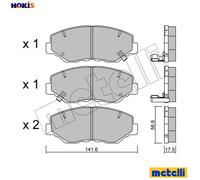 BRAKE PAD SET DISC BRAKE 22-0606-0 FOR HONDA CR-V/II/Mk/SUV N22A2 2.2L 4cyl