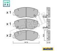 metelligroup 22-0606-0 - Brake Pads