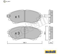 BRAKE PAD SET DISC BRAKE 22-0610-0 FOR FORD AUSTRALIA MAZDA PROCEED/DRIFTER 3.0L