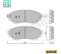 BRAKE PAD SET DISC BRAKE 22-0610-0 FOR FORD AUSTRALIA MAZDA PROCEED/DRIFTER 3.0L
