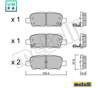Brake pads 22-0612-0 METELLI for NISSAN INFINITI SUZUKI RENAULT