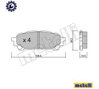 BRAKE PAD SET DISC BRAKE 22-0613-0 FOR SUBARU EJ201/4/1EJ20EJ204 2.0L 4cyl