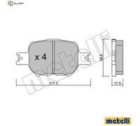 BRAKE PAD SET DISC BRAKE 22-0614-0 FOR TOYOTA COROLLA/Verso/SPACIO CELICA 1.8L