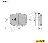 Brake pads 22-0614-0 METELLI for TOYOTA CELICA Coupe COROLLA Verso