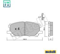 BRAKE PAD SET DISC BRAKE 22-0618-0 FOR LEXUS 2GR-FE 3.5L 1MZ-FE 3.0L 6cyl RX