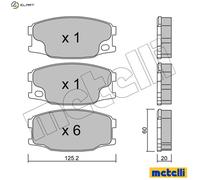 BRAKE PAD SET DISC BRAKE 22-0622-0 FOR MITSUBISHI 4M42-0AT 3.0L 4D31T 3.3L 4cyl
