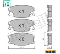 BRAKE PAD SET DISC BRAKE 22-0622-0 FOR MITSUBISHI 4M42-0AT 3.0L 4D31T 3.3L 4cyl
