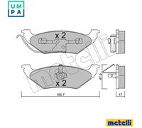 Brake pads 22-0624-0 METELLI for CHRYSLER TACUMA Mk II