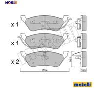 BRAKE PAD SET DISC BRAKE 22-0625-0 FOR CHRYSLER GRAND/VOYAGER/IV TOWN/& 2.5L