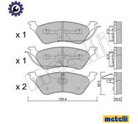BRAKE PAD SET DISC BRAKE 22-0625-0 FOR CHRYSLER GRAND/VOYAGER/IV TOWN/& 2.5L