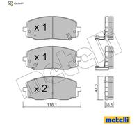 BRAKE PAD SET DISC BRAKE 22-0629-0 FOR HYUNDAI KIA D3FA 1.1L G3LA 1.0L 3cyl i10