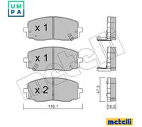 BRAKE PAD SET DISC BRAKE 22-0629-0 FOR HYUNDAI KIA D3FA 1.1L G3LA 1.0L 3cyl i10