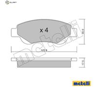 BRAKE PAD SET DISC BRAKE 22-0637-0 FOR PEUGEOT TOYOTA CITROEN CFA 1.0L 3cyl 108
