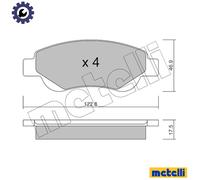 BRAKE PAD SET DISC BRAKE 22-0637-0 FOR PEUGEOT TOYOTA CITROEN CFA 1.0L 3cyl 108