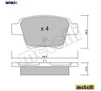 BRAKE PAD SET DISC BRAKE 22-0639-0 FOR PEUGEOT 207/207+ 307/SW/Break CITROEN