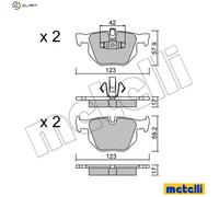 BRAKE PAD SET DISC BRAKE 22-0643-0 FOR BMW X1/E84/SAV/SUV M57D30 N57D30AA 3.0L