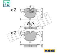 metelligroup 22-0643-0 - Made in Italy - Brake Pads