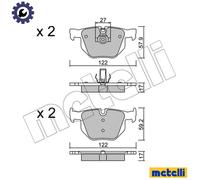 metelligroup 22-0644-0 - Made in Italy - Brake Pads