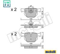 metelligroup 22-0644-0 - Made in Italy - Brake Pads