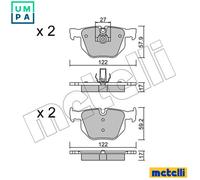 Brake pads 22-0644-0 METELLI for BMW 5 5 Touring 6 6 Convertible