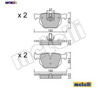 metelligroup 22-0644-0 - Made in Italy - Brake Pads