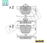 metelligroup 22-0644-4 - Made in Italy - Brake Pads