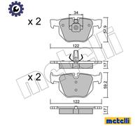 BRAKE PAD SET DISC BRAKE 22-0644-4 FOR BMW X5/E70/SAV/F15/F85 X6/E71/E72/SAC