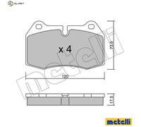 Brake pads 22-0645-0 METELLI for BMW 8 7