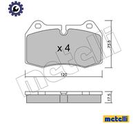 Brake pads 22-0645-0 METELLI for BMW 8 7