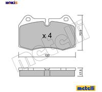 Brake pads 22-0645-0 METELLI for BMW 8 7