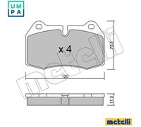 Brake pads 22-0645-0 METELLI for BMW 8 7