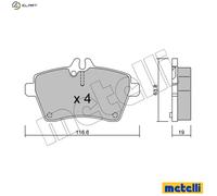 Brake pads 22-0646-0 METELLI for MERCEDES-BENZ A-CLASS B-CLASS Sports Tourer