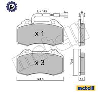 BRAKE PAD SET DISC BRAKE 22-0651-1 FOR ALFA ROMEO ABARTH 198A1/199A8.000 1.4L