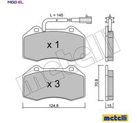 BRAKE PAD SET DISC BRAKE 22-0651-1 FOR ALFA ROMEO ABARTH 198A1/199A8.000 1.4L