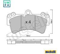 BRAKE PAD SET DISC BRAKE 22-0654-0 FOR VW AUDI PORSCHE BAR 4.2L AXQ 4.2L 8cyl Q7