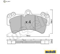 BRAKE PAD SET DISC BRAKE 22-0654-0 FOR VW AUDI PORSCHE BAR 4.2L AXQ 4.2L 8cyl Q7
